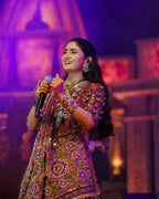 Digital Print Muslin Lehenga Set